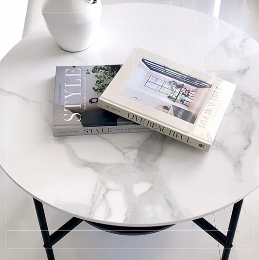 Interior Ave - Duke Round Two Tier Stone Coffee Table - Mekamart Australia