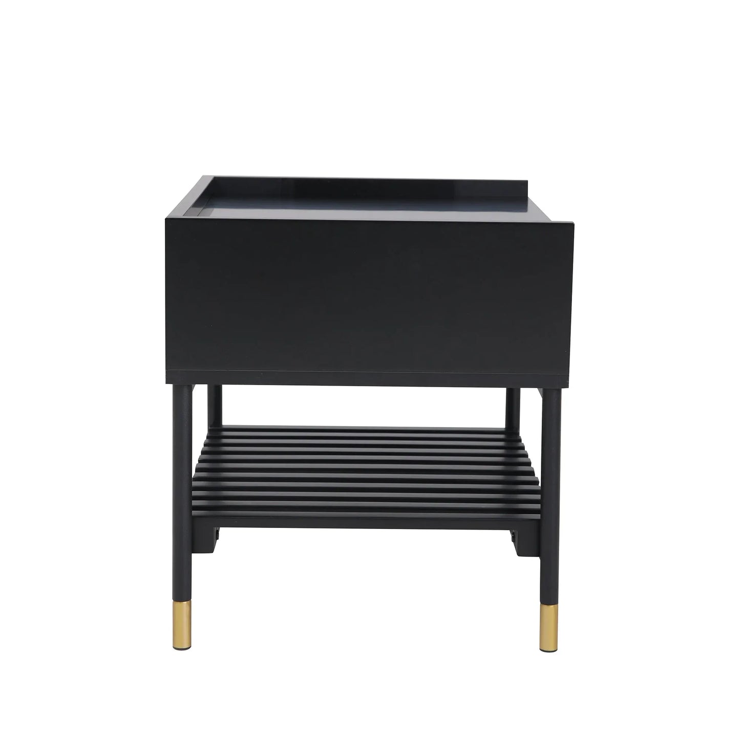 ALCONA Night Stand In Matte Black - Mekamart Australia
