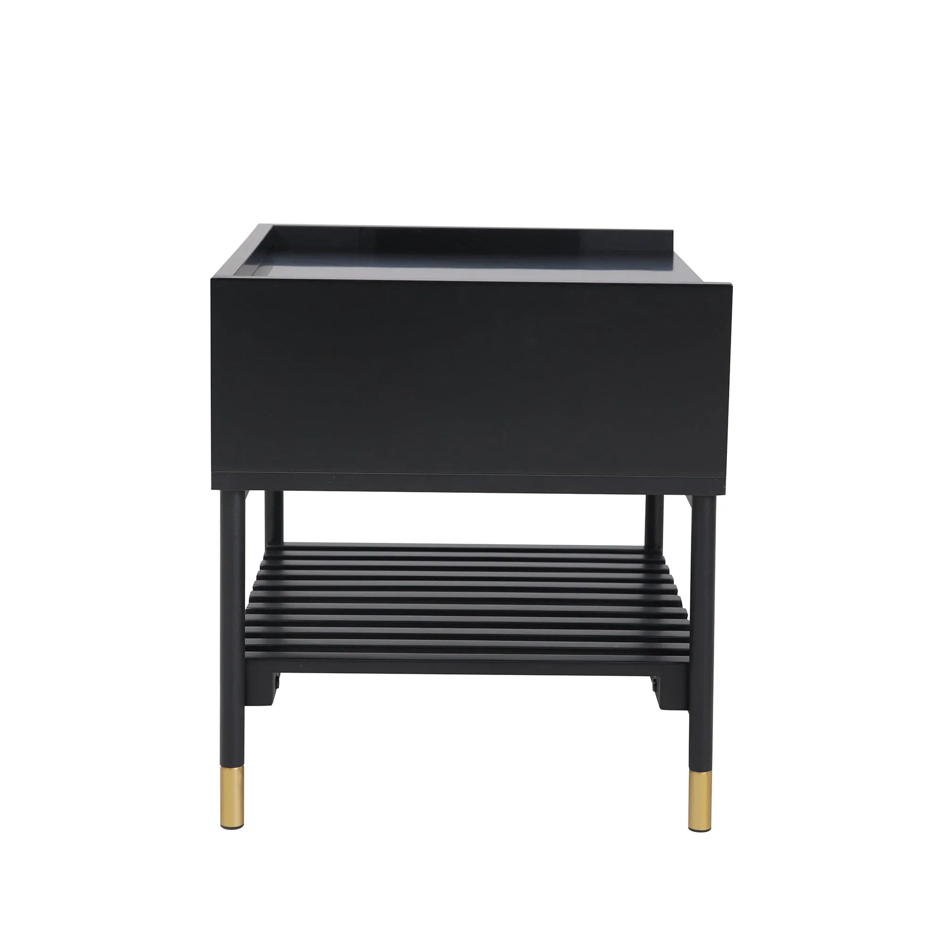 ALCONA Night Stand In Matte Black - Mekamart Australia