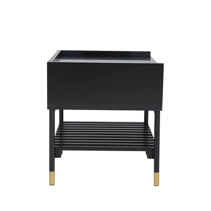 ALCONA Night Stand In Matte Black - Mekamart Australia