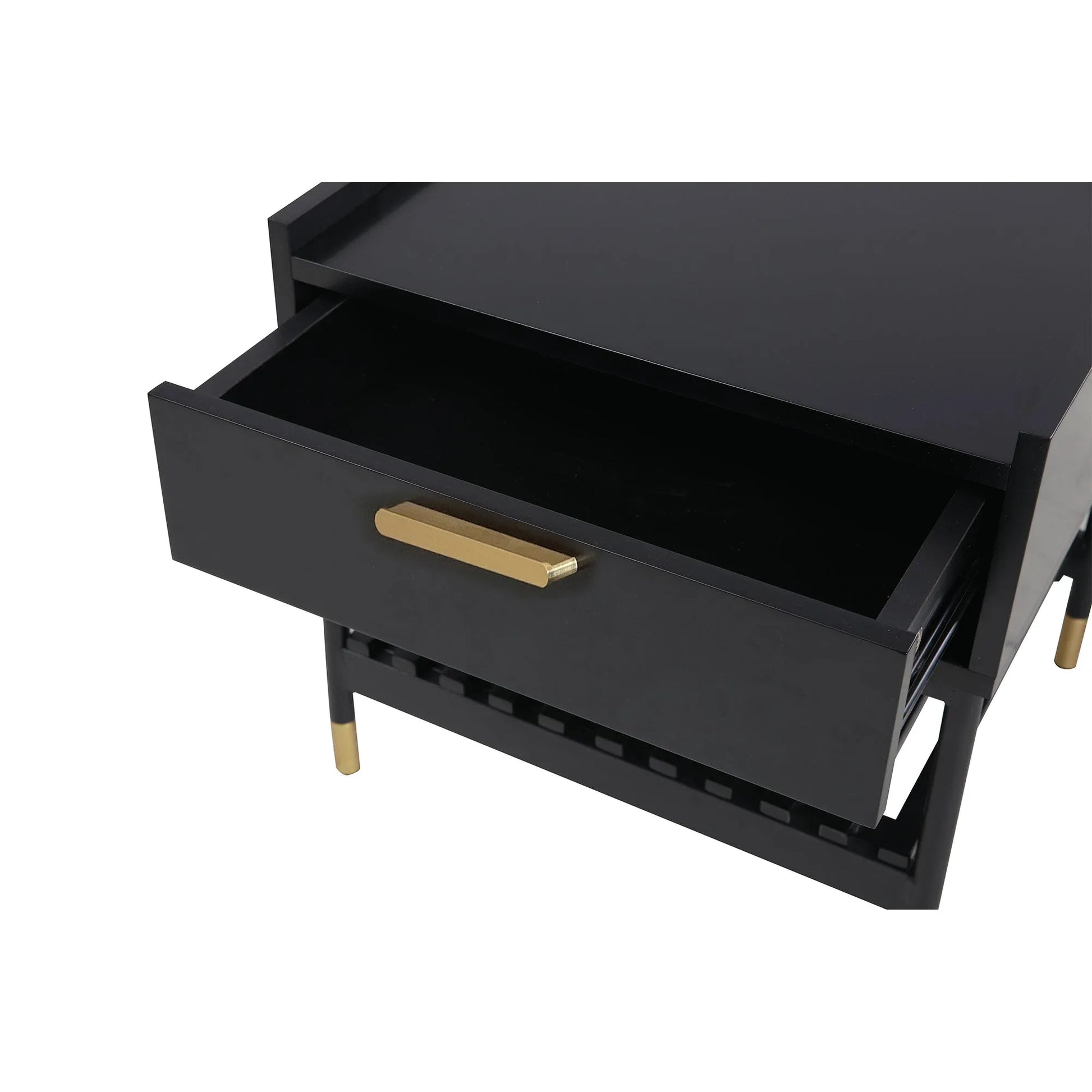 ALCONA Night Stand In Matte Black - Mekamart Australia
