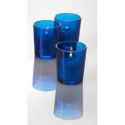 40 Pack Blue Glass Votive Tealight Candle Holders House Party Centerpiece Xmas Wedding Decor Glass Candlestick Party Decorations Bridal Baby Shower Event