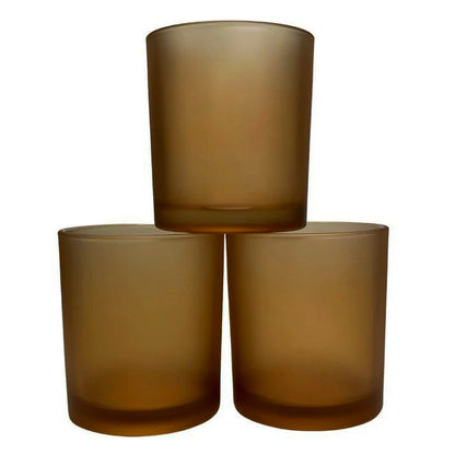 10 Pack Brown Frosted Glass Votive Tealight Candle Holders House Party Centerpiece Xmas Wedding Decor Glass Candlestick Party Decorations Bridal Valentines Event