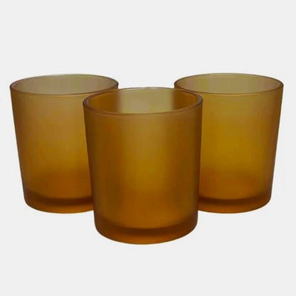 10 Pack Brown Frosted Glass Votive Tealight Candle Holders House Party Centerpiece Xmas Wedding Decor Glass Candlestick Party Decorations Bridal Valentines Event