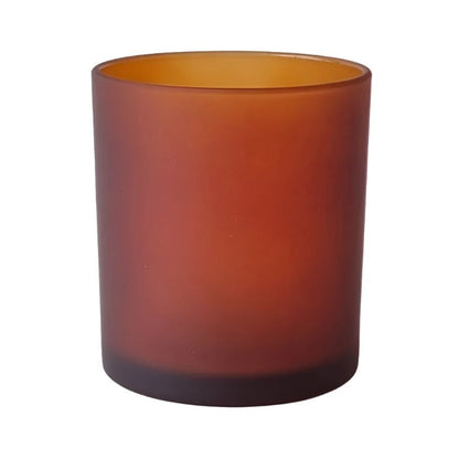 20 Pack Brown Frosted Glass Votive Tealight Candle Holders House Party Centerpiece Xmas Wedding Decor Glass Candlestick Party Decorations Bridal Valentines Event