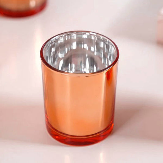 10 Pack Copper Votive Tealight Candle Holders Valentines Day Mercury  Wedding Decor Glass Candlestick Party Decorations Bridal Baby Shower Event