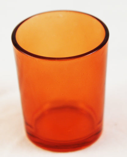 40 Pack Orange Glass Votive Tealight Candle Holders House Party Centerpiece Xmas Wedding Decor Glass Candlestick Party Decorations Bridal Baby Shower Event