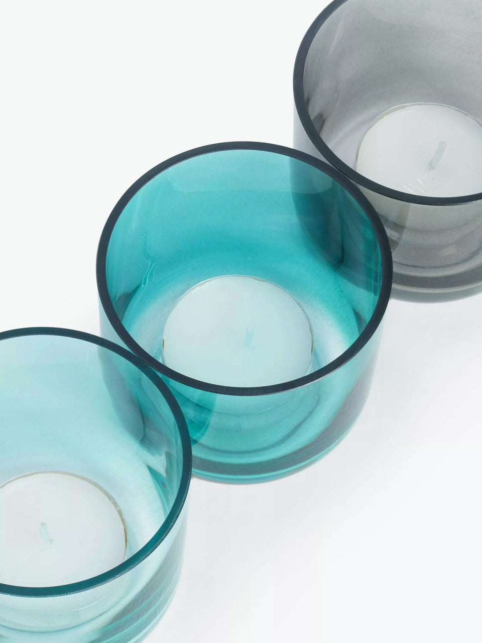 20 Pack Turquoise Glass Votive Tealight Candle Holders House Party Centerpiece Xmas Wedding Decor Glass Candlestick Party Decorations Bridal Baby Shower Event
