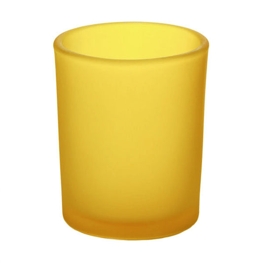 20 Pack Yellow Frosted Glass Votive Candle Holders Table Centreoieces  Xmas Wedding Anniversary Event Recption Party Function or Home Decor