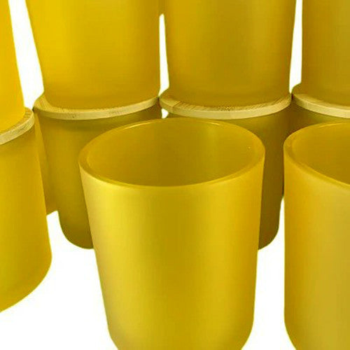 40 Bulk Yellow Frosted Glass Votive Candle Holders Table Centreoieces  Xmas Wedding Anniversary Event Recption Party Function or Home Decor