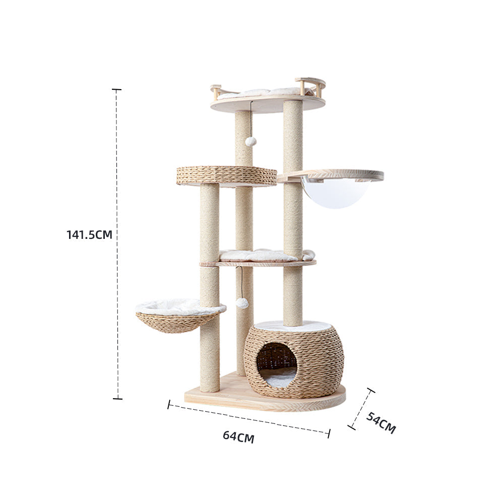 HONEYPOTCAT Cosy Woven Cat Perch - 141.5cm