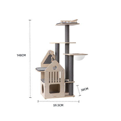 HONEYPOTCAT Grand Cat Mansion With Space Capsule - 148cm
