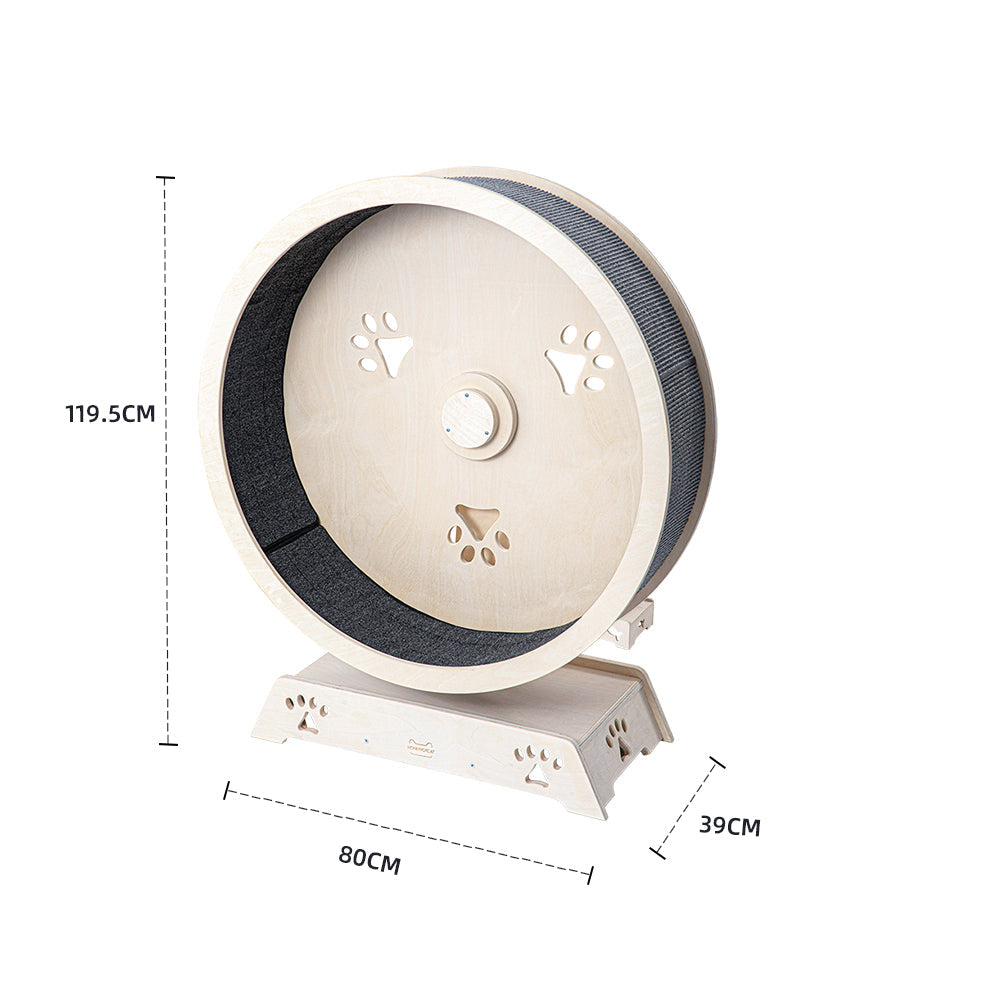 HONEYPOTCAT Fit & Fun Active Runner Wood Cat Wheel - Ultimate 119.5cm