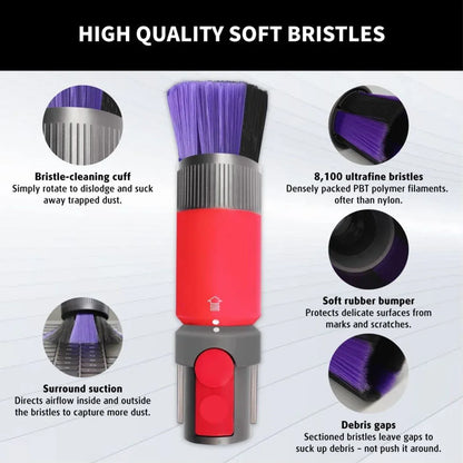 Scratch-Free, Self cleaning Dusting Brush for Dyson V7, V8, V10, V11, V12 & V15 - Mekamart Australia