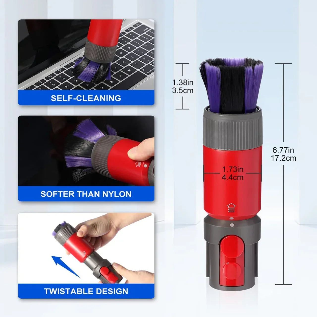 Scratch-Free, Self cleaning Dusting Brush for Dyson V7, V8, V10, V11, V12 & V15 - Mekamart Australia