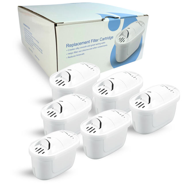 Hygieia 6 Pack - Water Jug Cartridge Filters - For Most Brita Water Jugs