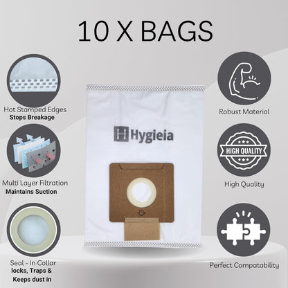 10 X Dust Bags for Sauber Pro Pets SJ-100 Vacuum Cleaners