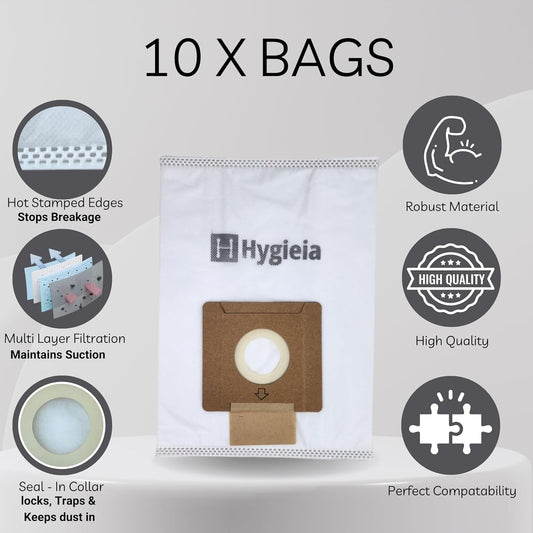 10 X Dust Bags for Sauber Pro Pets SJ-100 Vacuum Cleaners