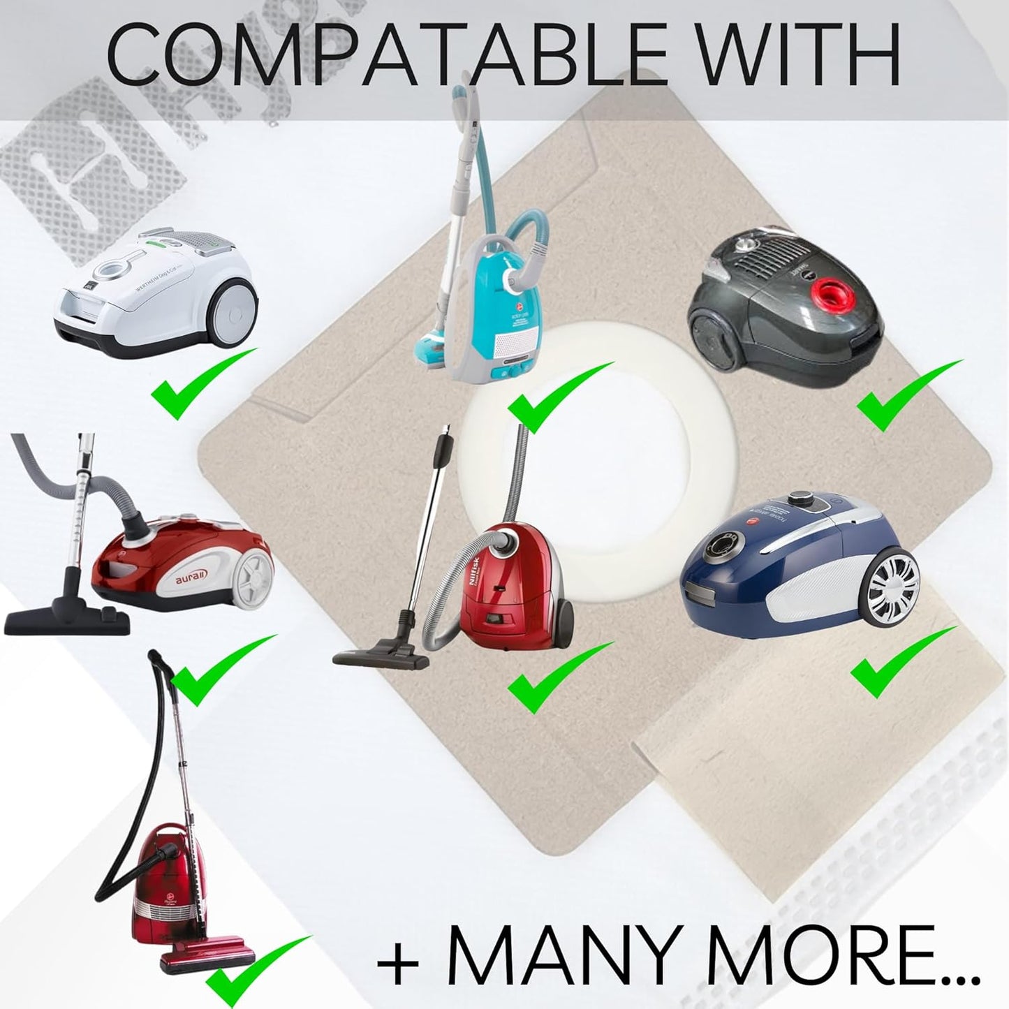 10 X Dust Bags for Sauber Pro Pets SJ-100 Vacuum Cleaners