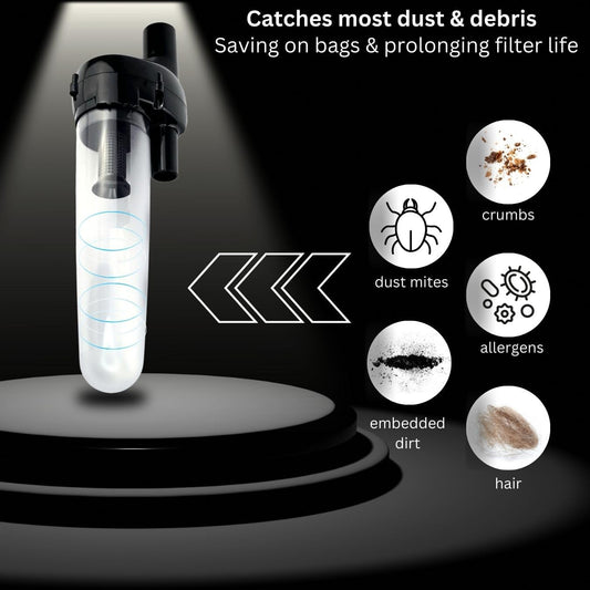 Hygieia Cyclonic Dust Separator (Bag Saver) - For Most Vacuum Brands
