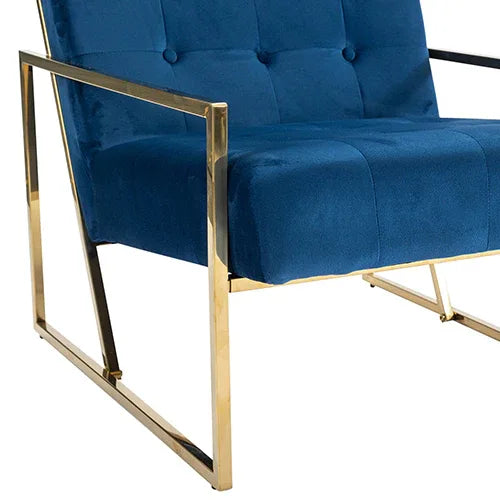 Carman Arm Chair Blue Velvet - Mekamart Australia