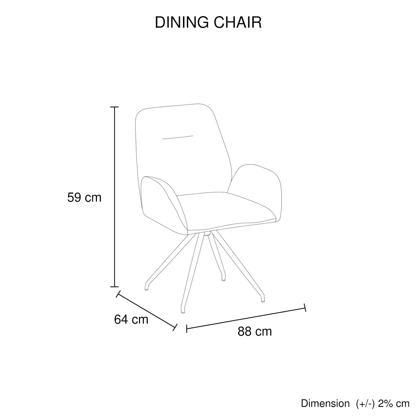 Dining Chair Linen Fabric Upholstered Seat Powder Coated Iron Legs - Mekamart Australia