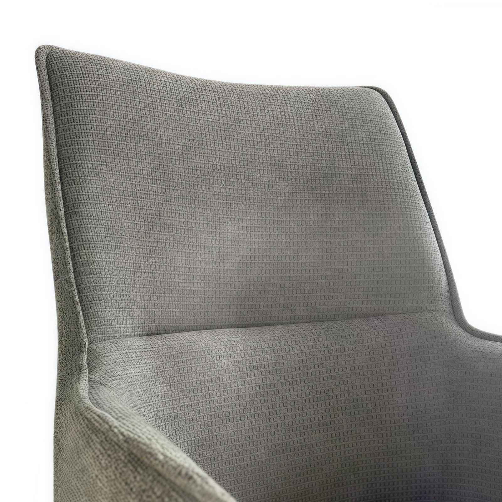 Dining Chair Green Linen Fabric Upholstered Seat Powder Coated Iron Legs - Mekamart Australia