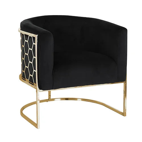 Vinatge Arm Chair Black Velvet - Mekamart Australia