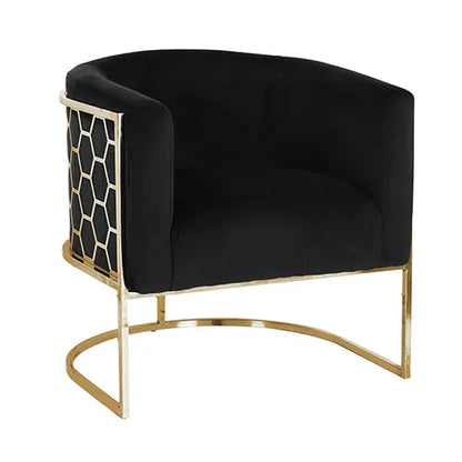 Vinatge Arm Chair Black Velvet - Mekamart Australia