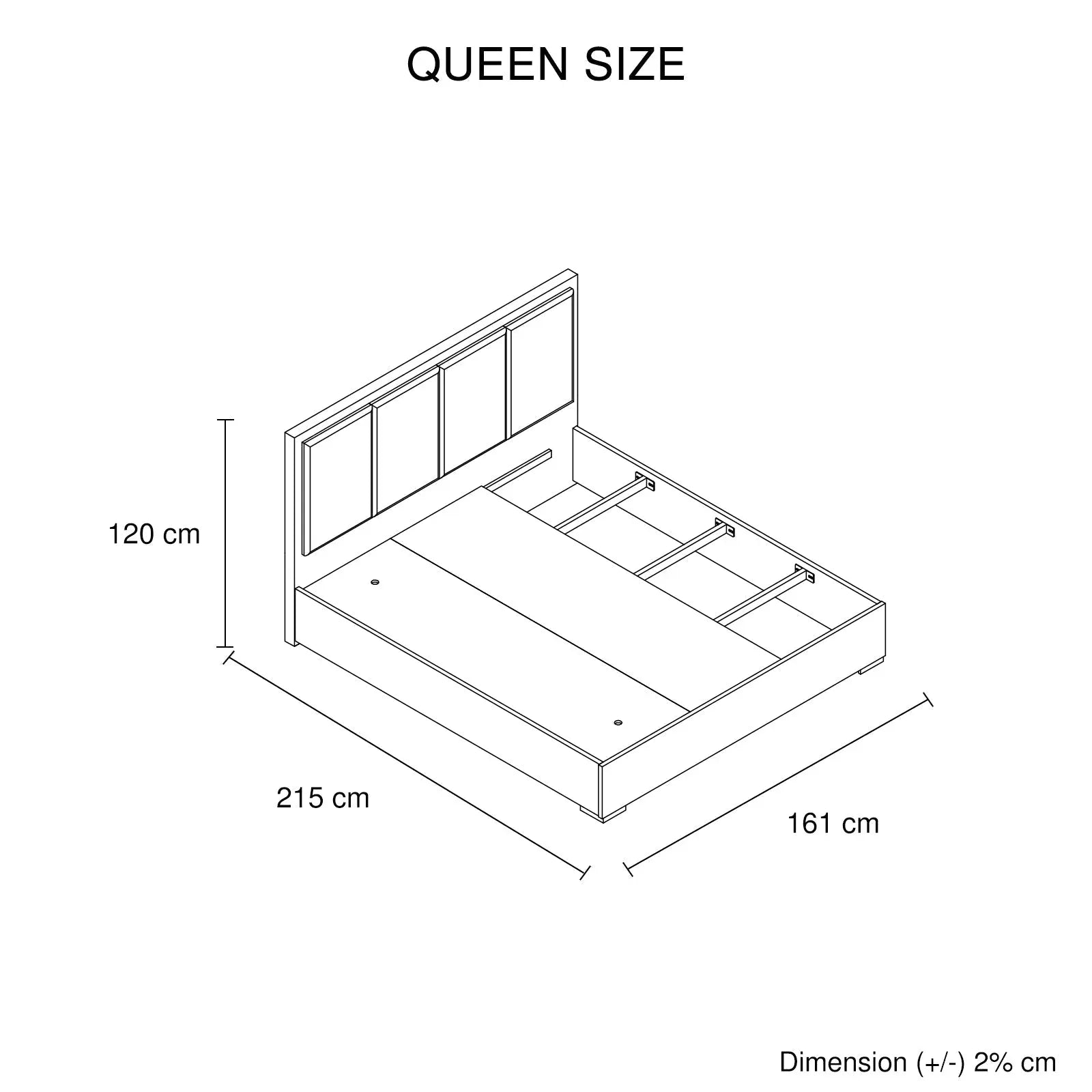 Queen 4 Pcs Bedroom Suite with Dresser Fabric Upholstery MDF Combination of Black & Cement Colour - Mekamart Australia