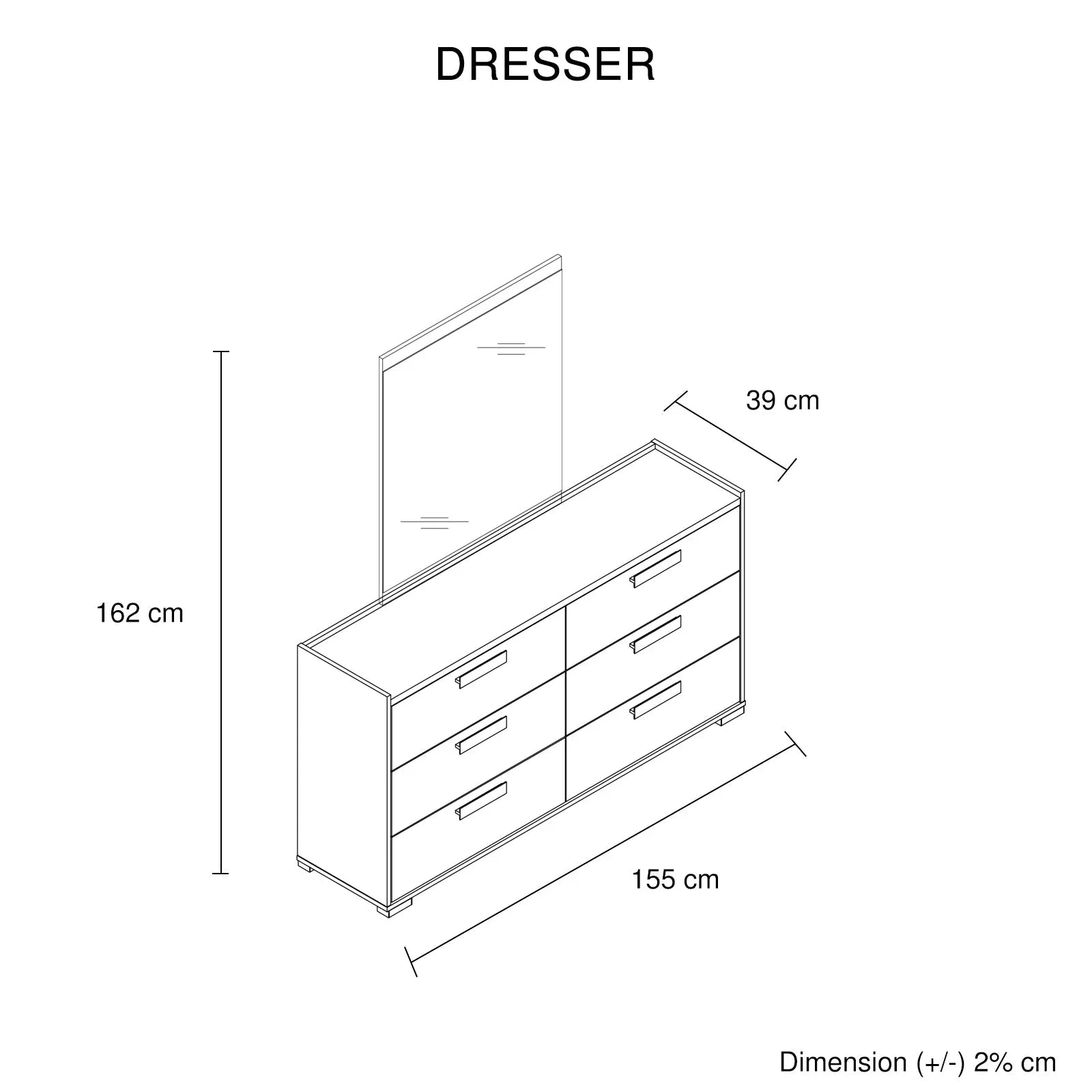 Queen 4 Pcs Bedroom Suite with Dresser Fabric Upholstery MDF Combination of Black & Cement Colour - Mekamart Australia
