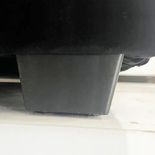 Roman Bed Frame Queen Size Black Velvet Fabric with Gas Lift plywood metal structure - Mekamart Australia