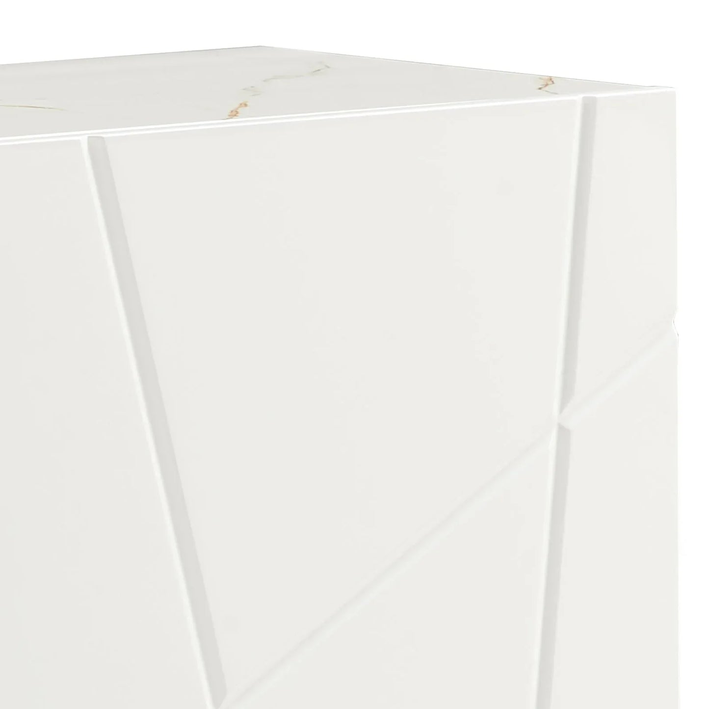 Buffet Sideboard Colour Ceramic Top MDF in Glossy White Gold Colour - Mekamart Australia