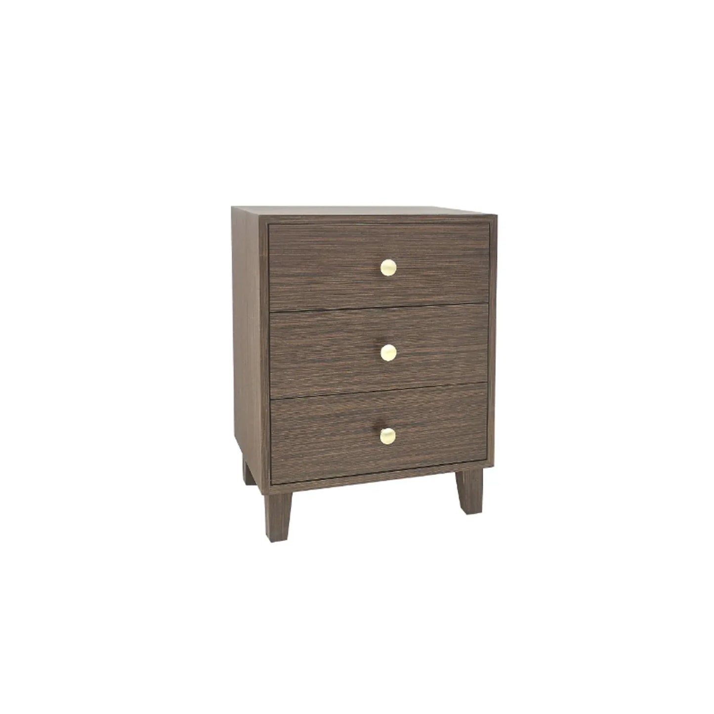 Bedside Table MDF 3 Drawers Side Table Night Stand Storage in Brown Colour - Mekamart Australia