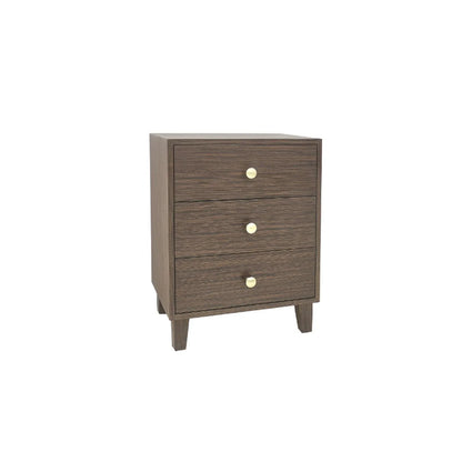 Bedside Table MDF 3 Drawers Side Table Night Stand Storage in Brown Colour - Mekamart Australia