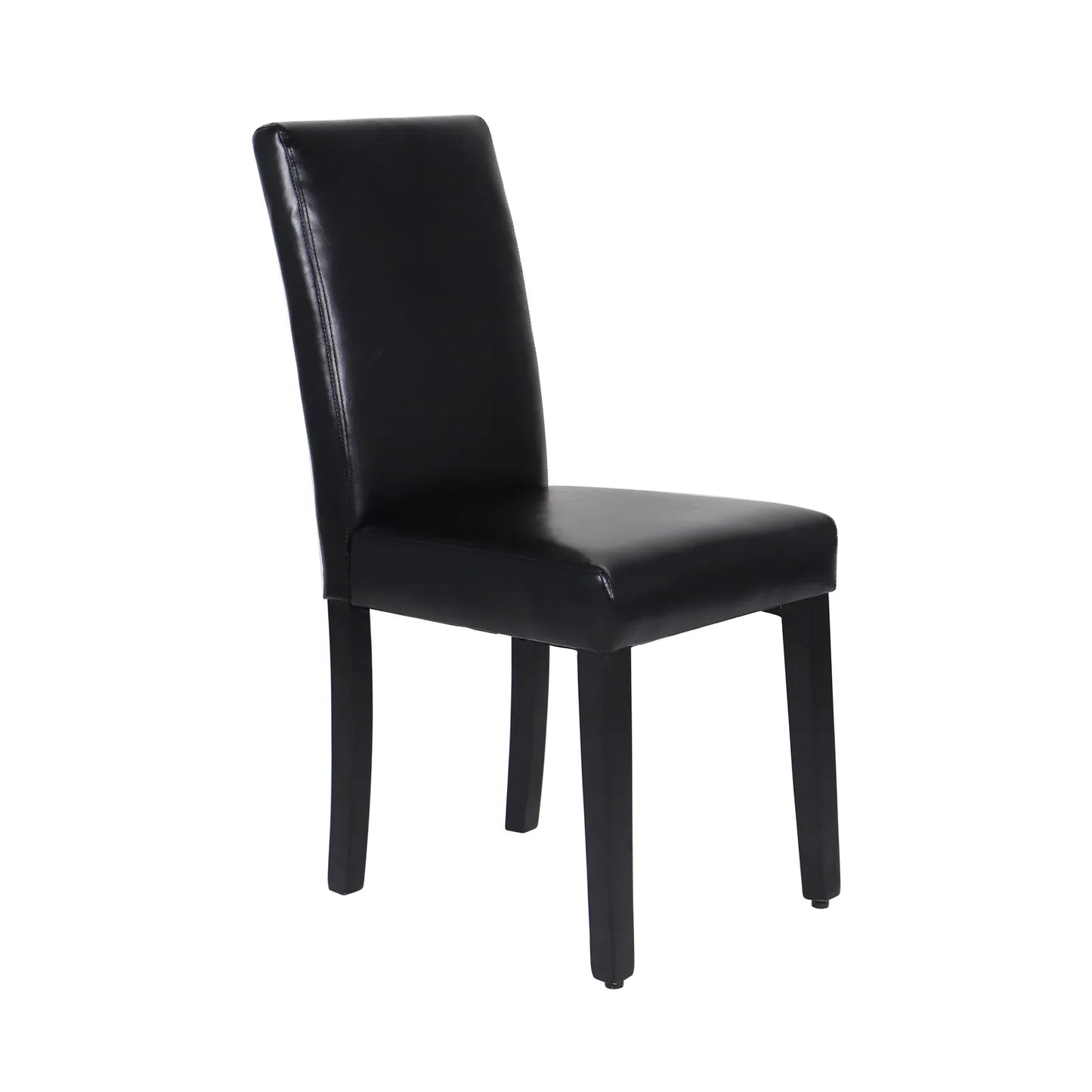 2x Wooden Frame Black Leatherette Dining Chairs with Solid Pine Legs - Mekamart Australia