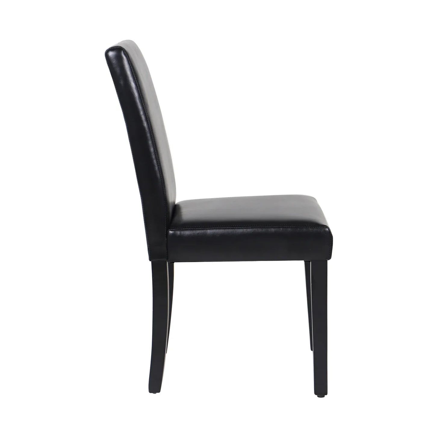 2x Wooden Frame Black Leatherette Dining Chairs with Solid Pine Legs - Mekamart Australia