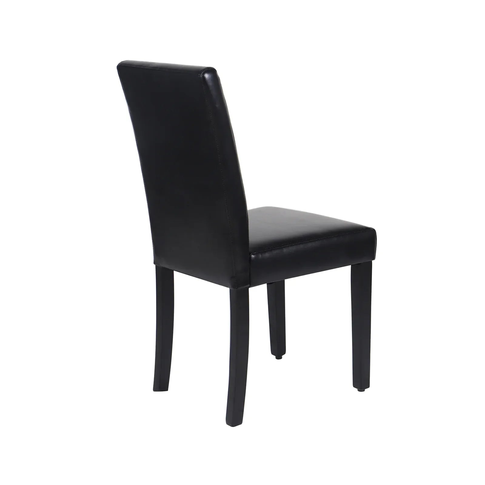 2x Wooden Frame Black Leatherette Dining Chairs with Solid Pine Legs - Mekamart Australia