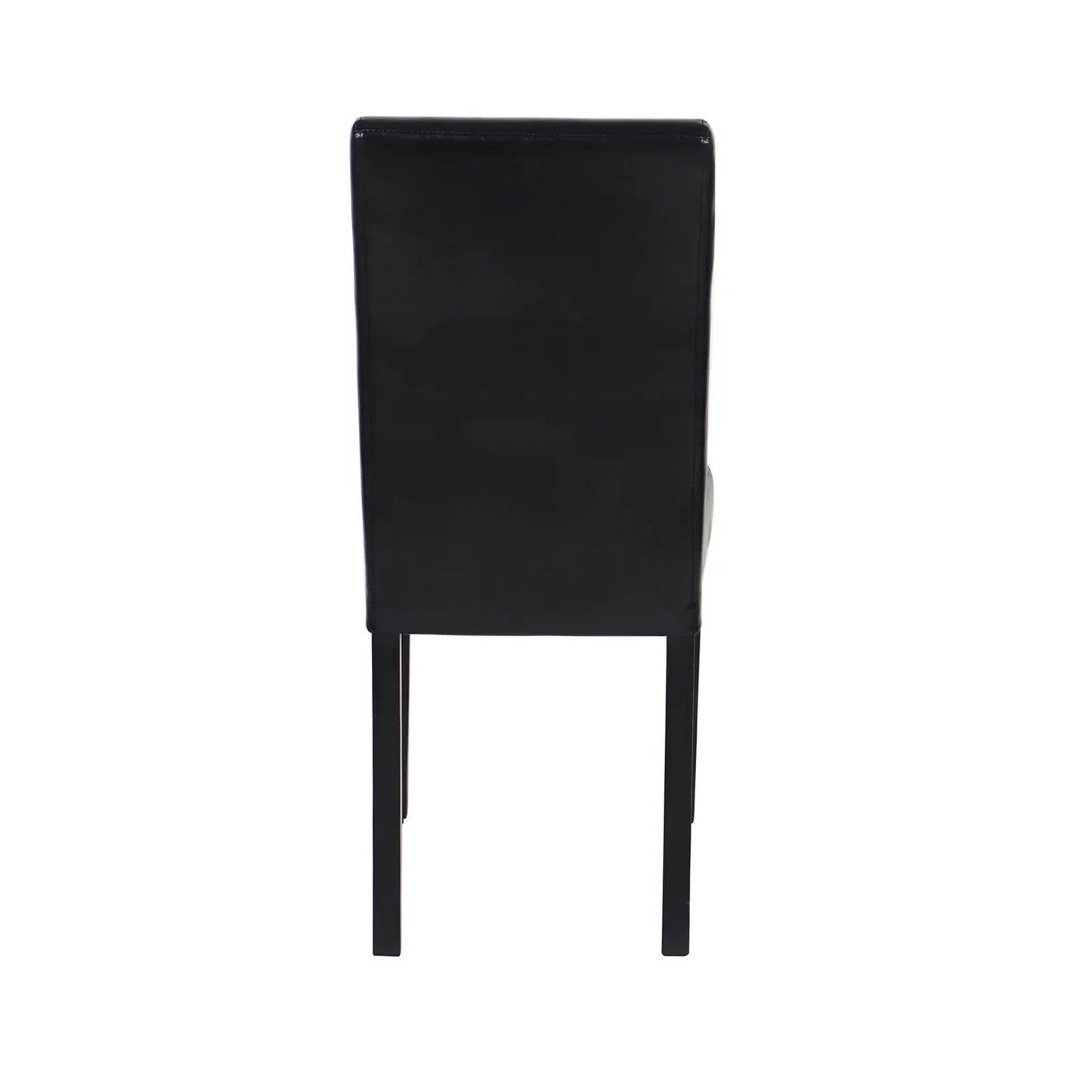2x Wooden Frame Black Leatherette Dining Chairs with Solid Pine Legs - Mekamart Australia