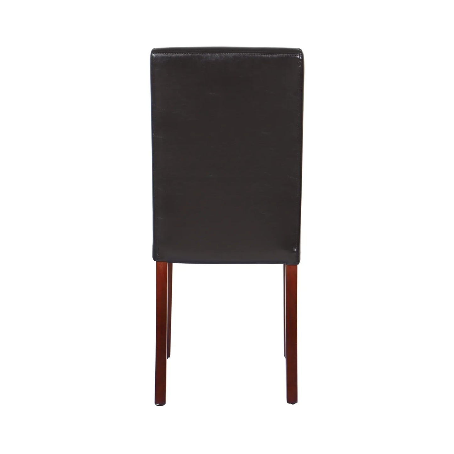 2x Wooden Frame Brown Leatherette Dining Chairs with Solid Pine Legs - Mekamart Australia