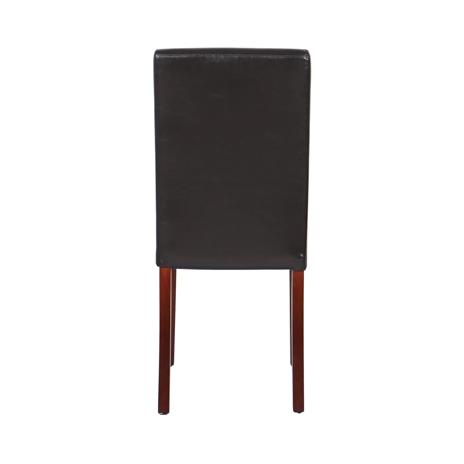 2x Wooden Frame Brown Leatherette Dining Chairs with Solid Pine Legs - Mekamart Australia