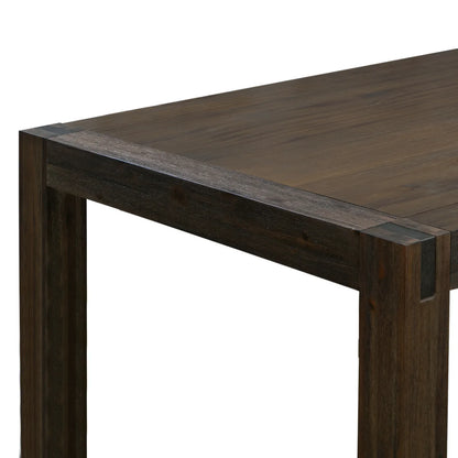 Dining Table 180cm Medium Size with Solid Acacia Wooden Base in Chocolate Colour - Mekamart Australia