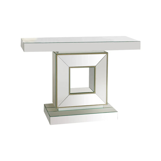 Hall Table Rectangular Shape MDF & Mirror Attractive Base - Mekamart Australia