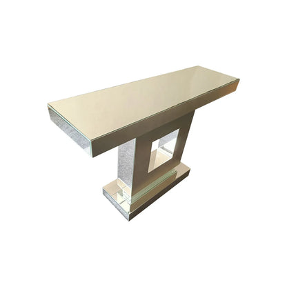 Hall Table Rectangular Shape MDF & Mirror Attractive Base - Mekamart Australia
