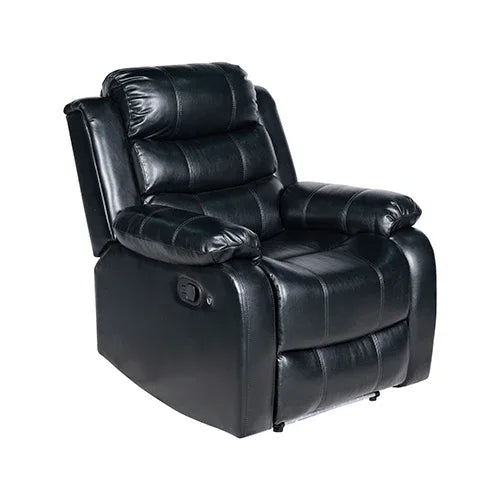 Chelsea 1R Seater Finest Leatherette Recliner Feature Console LED Light Ultra Cushioned - Mekamart Australia