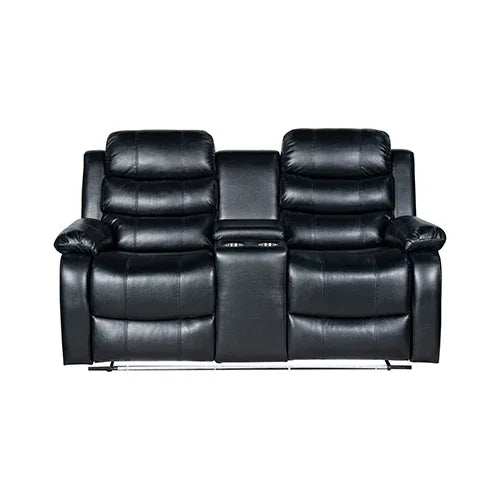 Chelsea 2R Seater Finest Leatherette Recliner Feature Console LED Light Ultra Cushioned - Mekamart Australia