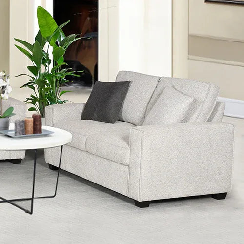 Milano 2 Seater Sofa Set Polyester Fabric Multilayer Two Pillows Attached Individual Pocket Spring - Mekamart Australia