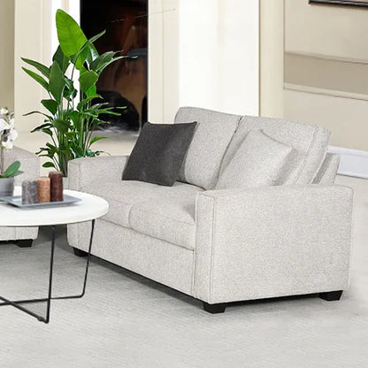 Milano 2 Seater Sofa Set Polyester Fabric Multilayer Two Pillows Attached Individual Pocket Spring - Mekamart Australia