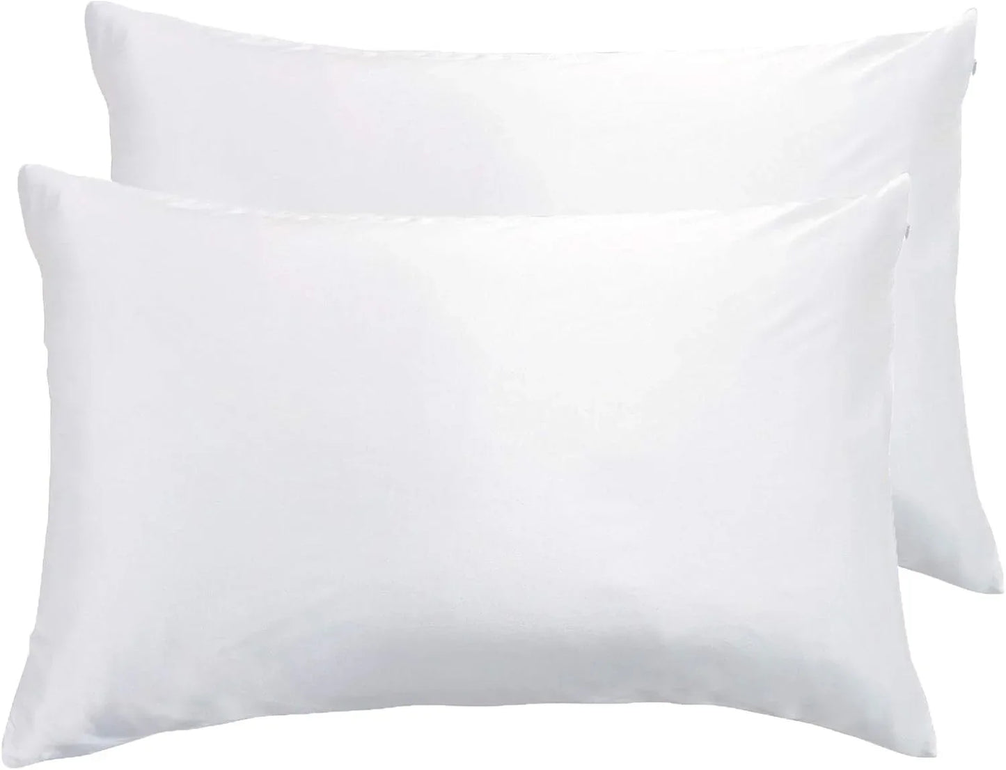 Luxury Pillowcase 2 Pack - 100% Pure Mulberry Silk on Both Sides - White