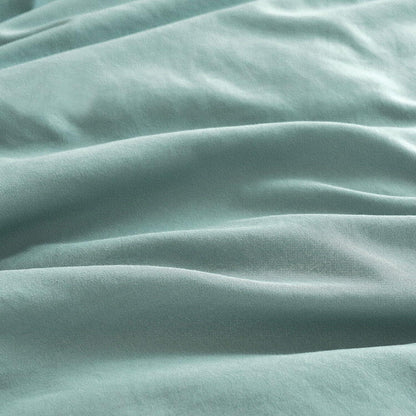 Vintage Washed Microfibre Quilt Cover Set (2Pcs) - Seafoam - Single Size - Mekamart Australia